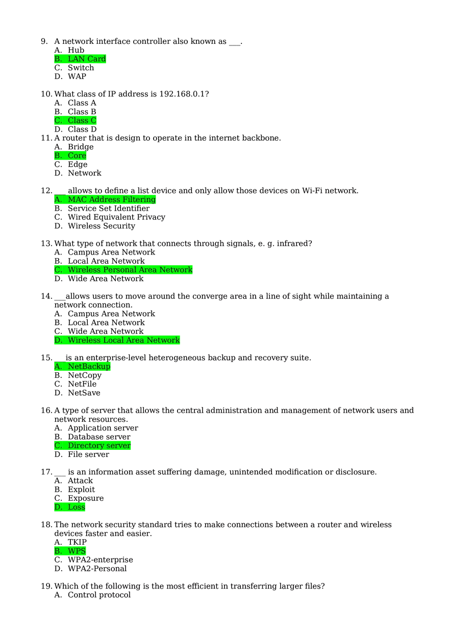 Computer Systems Servicing Written Exam  Set C - Page 2