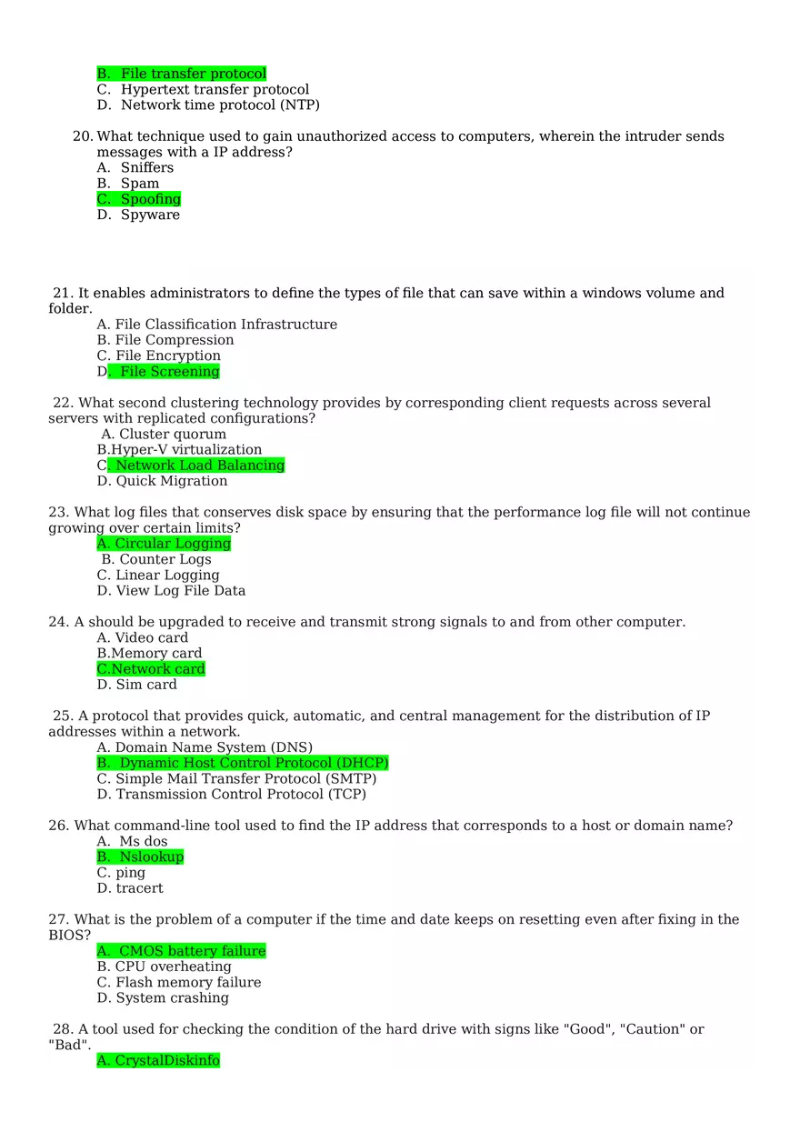 Computer Systems Servicing Written Exam  Set C - Page 3
