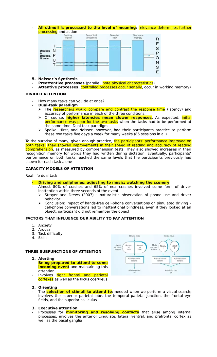 Lesson 5 Attention and Consciousness - Page 3