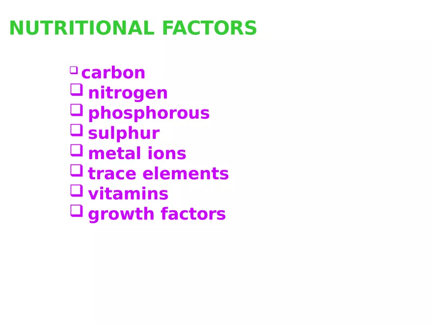 Bacterial Growth Requirements - Page 29