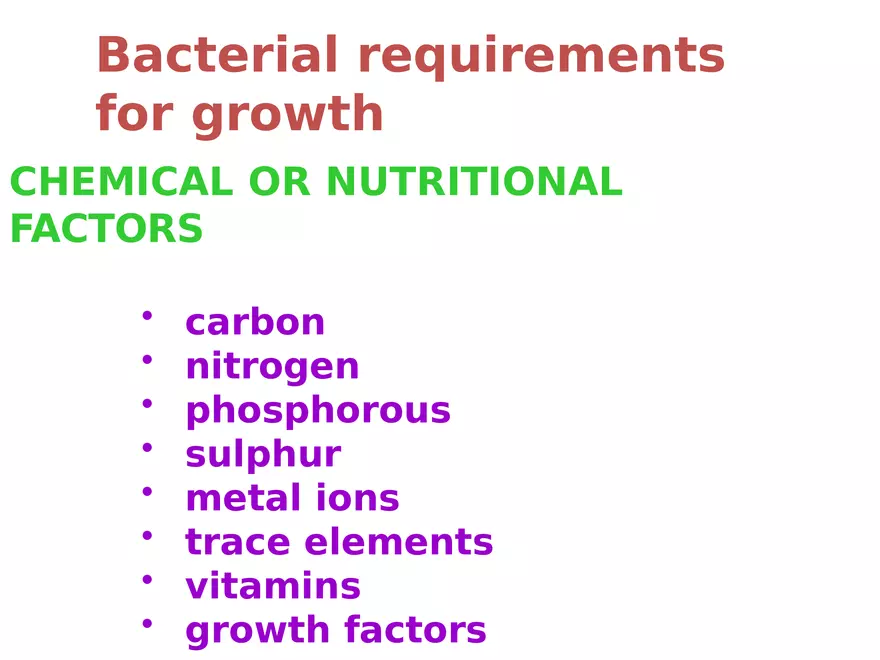Bacterial Growth Requirements - Page 36