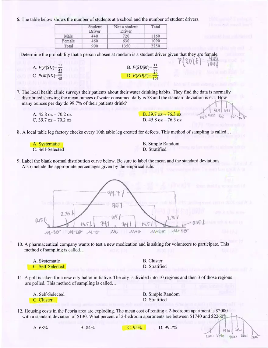 Algebra 2 Final Exam - Page 2