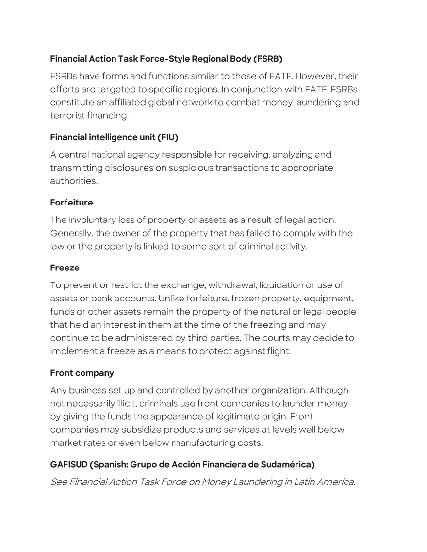 Anti-Money Laundering Glossary - Page 9