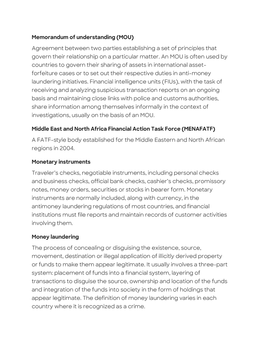 Anti-Money Laundering Glossary - Page 15