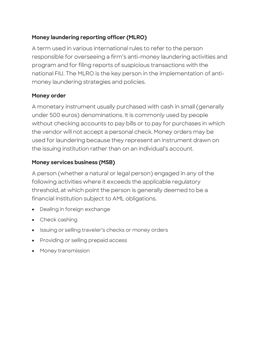 Anti-Money Laundering Glossary - Page 16