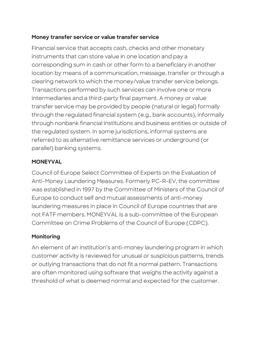 Anti-Money Laundering Glossary - Page 17