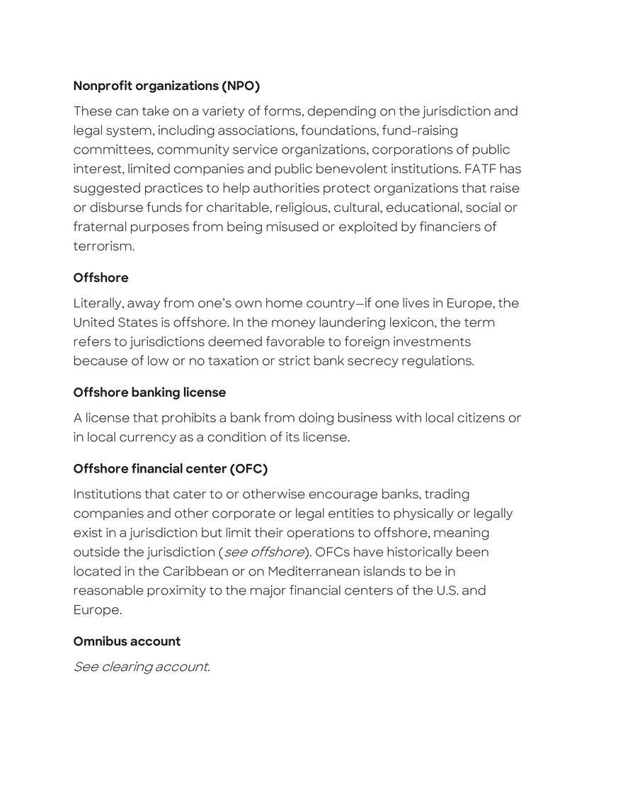 Anti-Money Laundering Glossary - Page 19