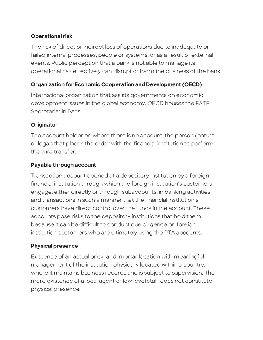 Anti-Money Laundering Glossary - Page 20