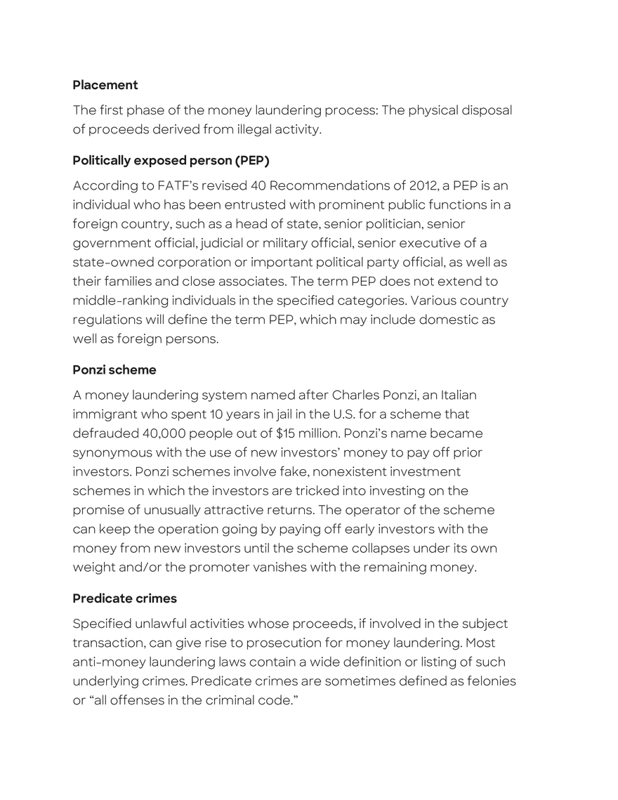 Anti-Money Laundering Glossary - Page 21