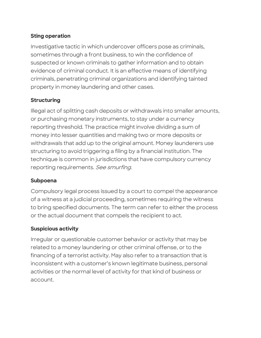 Anti-Money Laundering Glossary - Page 26