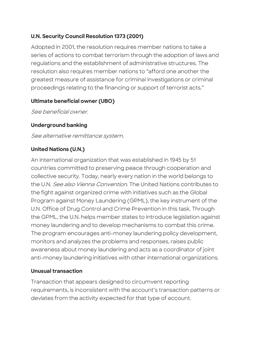 Anti-Money Laundering Glossary - Page 29