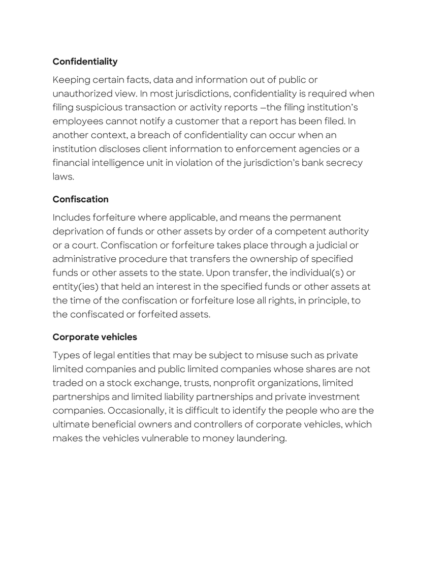 Anti-Money Laundering Glossary - Page 37