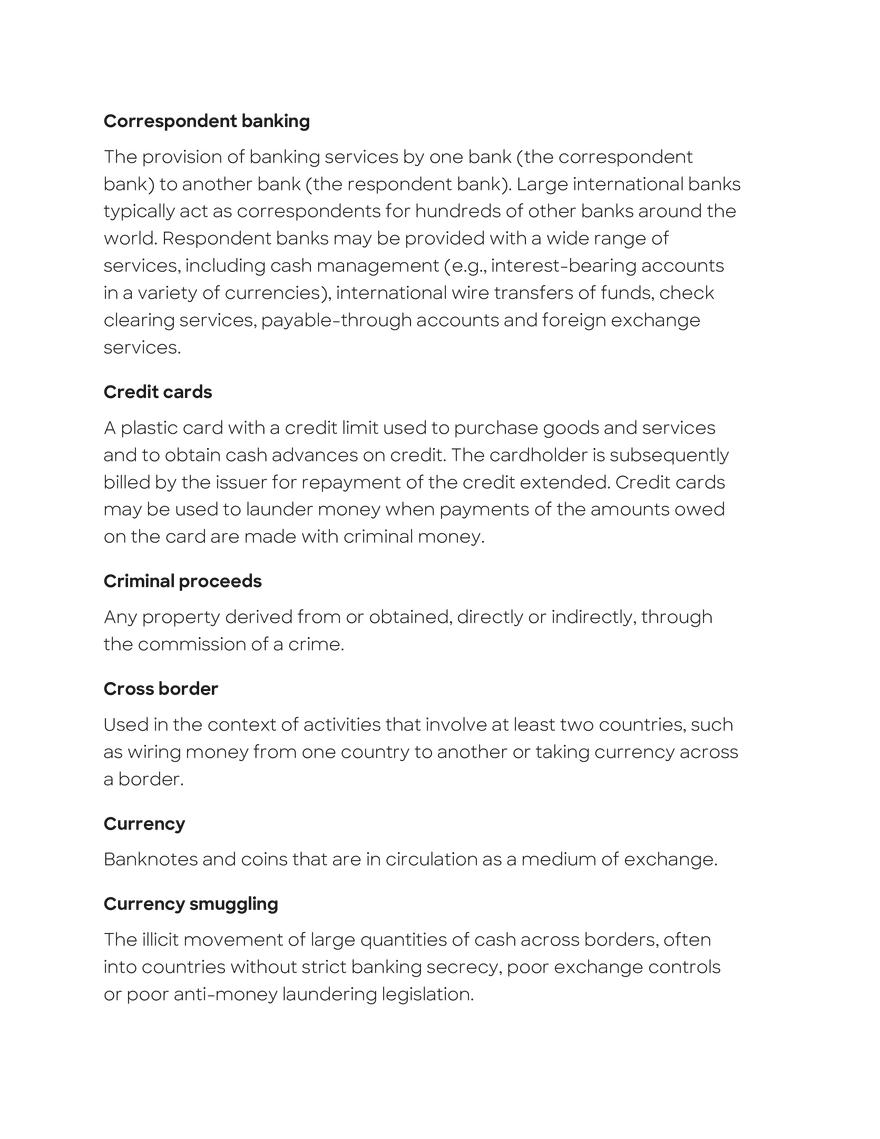 Anti-Money Laundering Glossary - Page 3