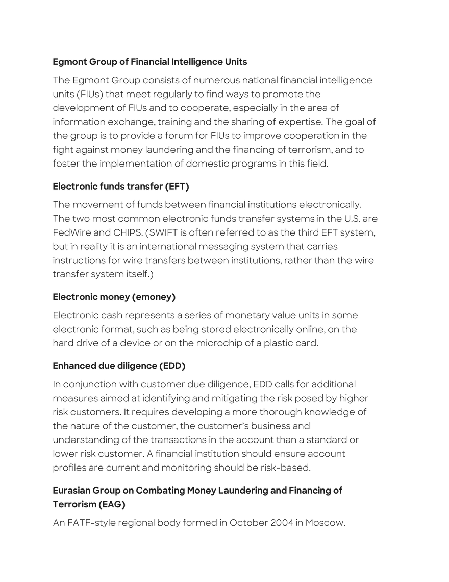 Anti-Money Laundering Glossary - Page 6