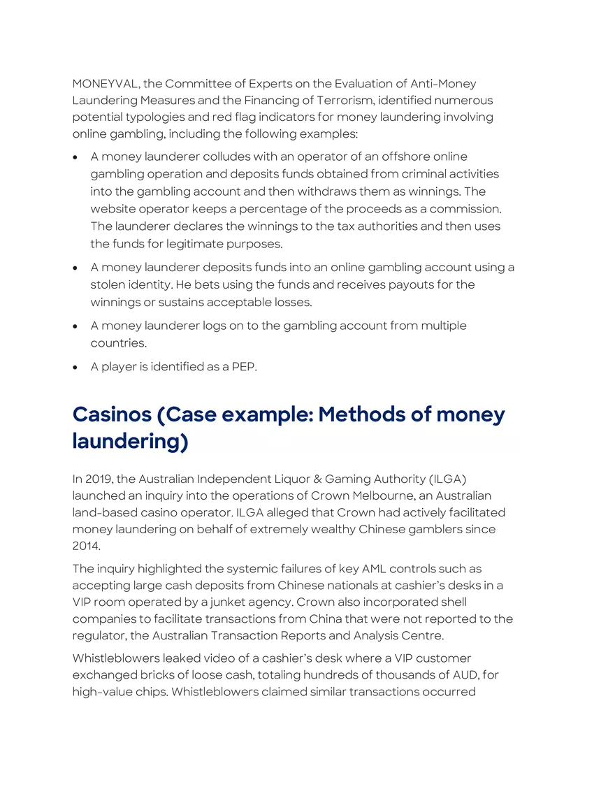 Nonfinancial Businesses and Professions - Page 32