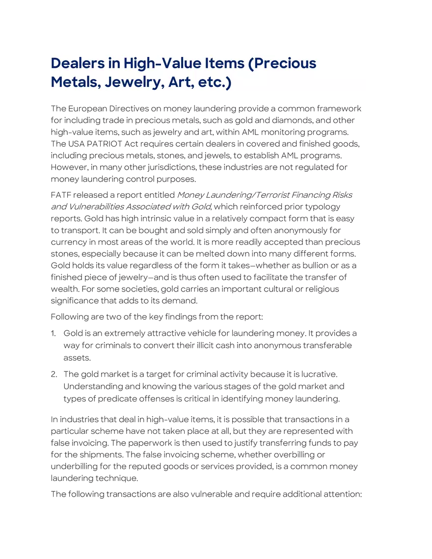 Nonfinancial Businesses and Professions - Page 34