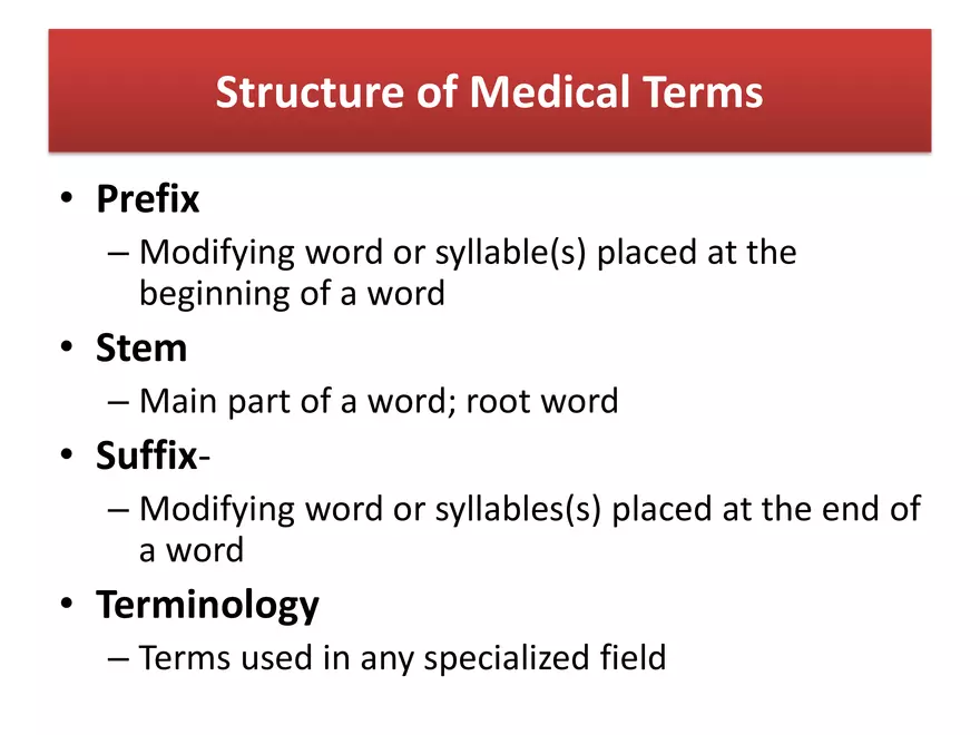 Medical Terminology - Page 2