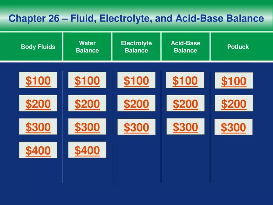 Chapter 26 – Fluid, Electrolyte, and Acid-Base Balance Answers - Page 1