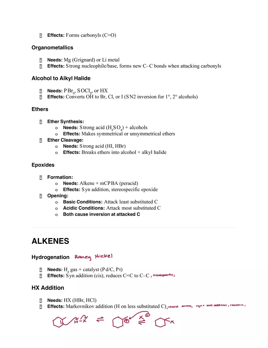 Organic Chemistry Master Mechanism Cheat Sheet - Page 2
