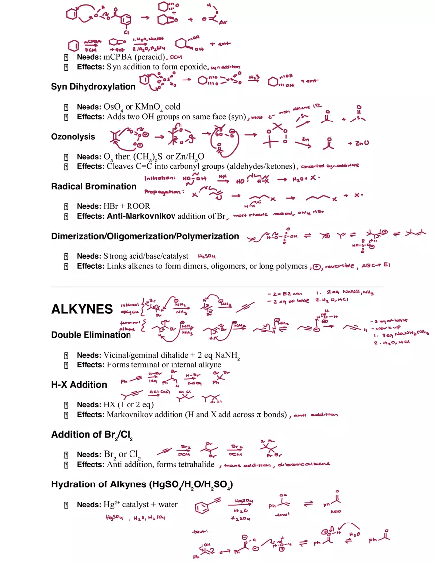 Organic Chemistry Master Mechanism Cheat Sheet - Page 4