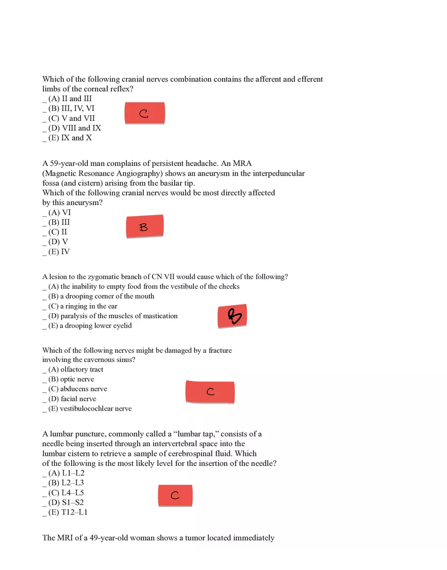 Which of the Following Cranial Nerve Mediates the Corneal Reflex - Page 1