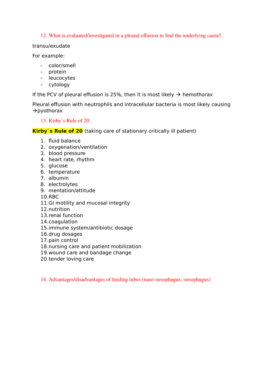 Veterinary Review Questions Part 2 - Page 1