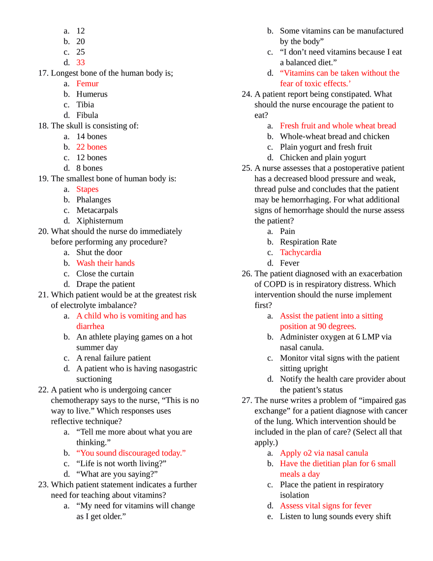 Nursing Aptitude Test Reviewer - Page 2