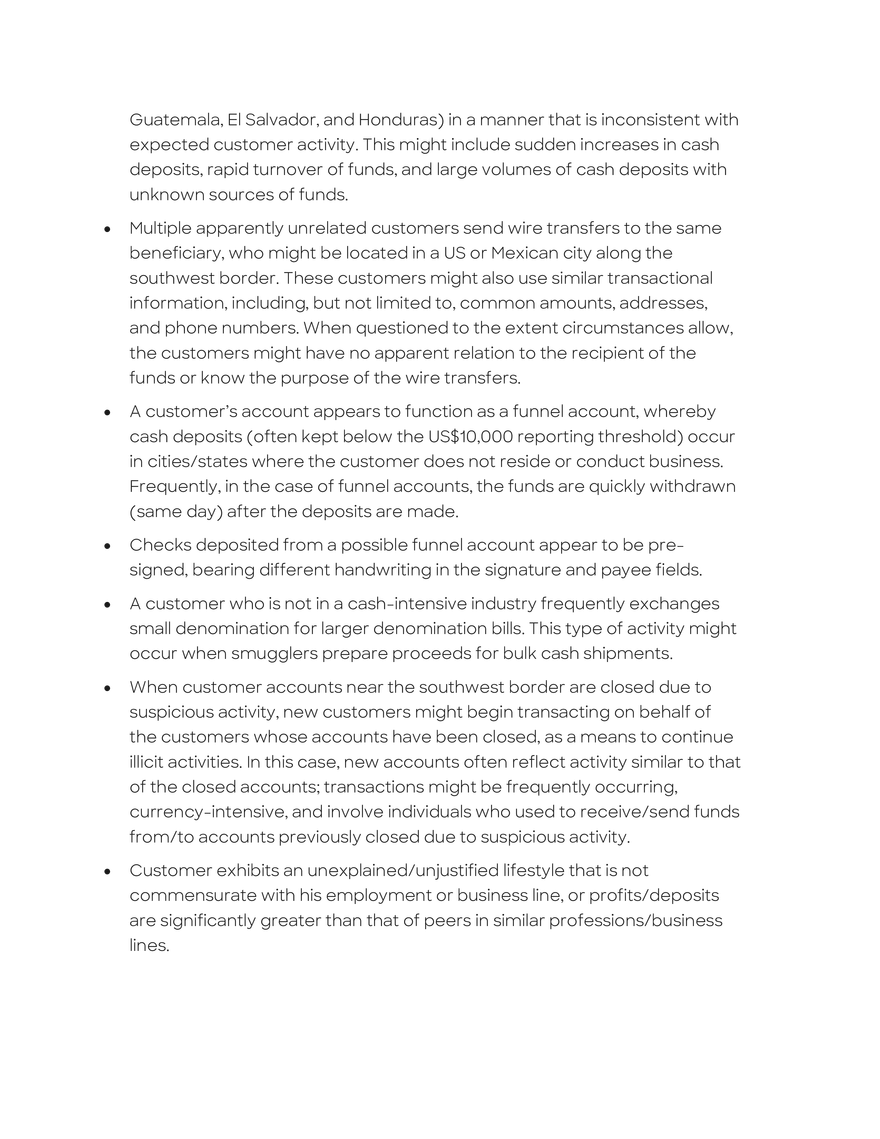 Money Laundering and Terrorist Financing Red Flags - Page 9