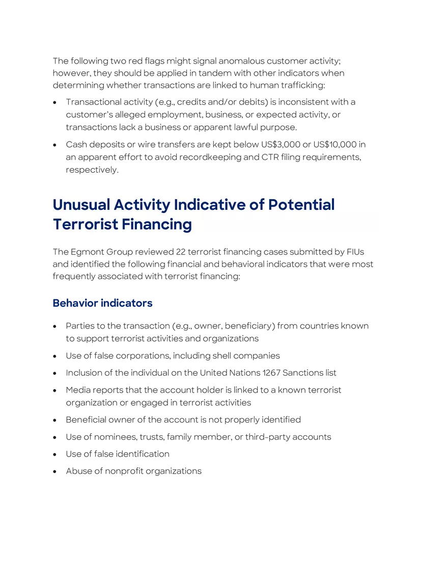 Money Laundering and Terrorist Financing Red Flags - Page 12