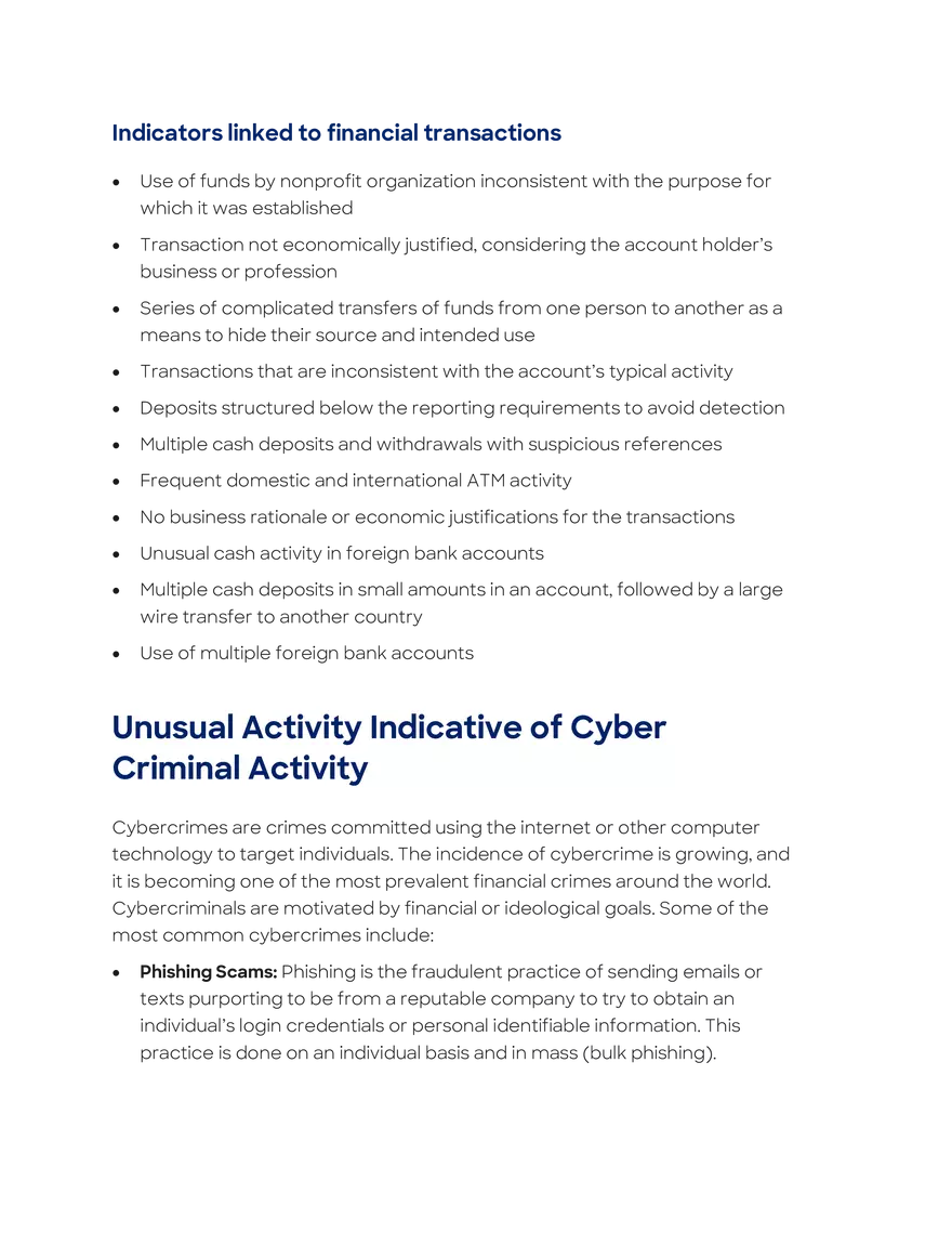 Money Laundering and Terrorist Financing Red Flags - Page 14
