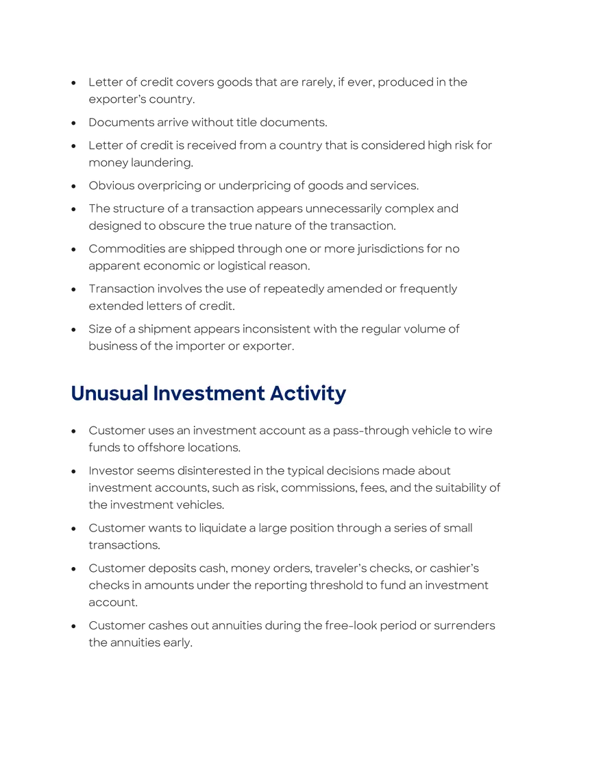 Money Laundering and Terrorist Financing Red Flags - Page 20