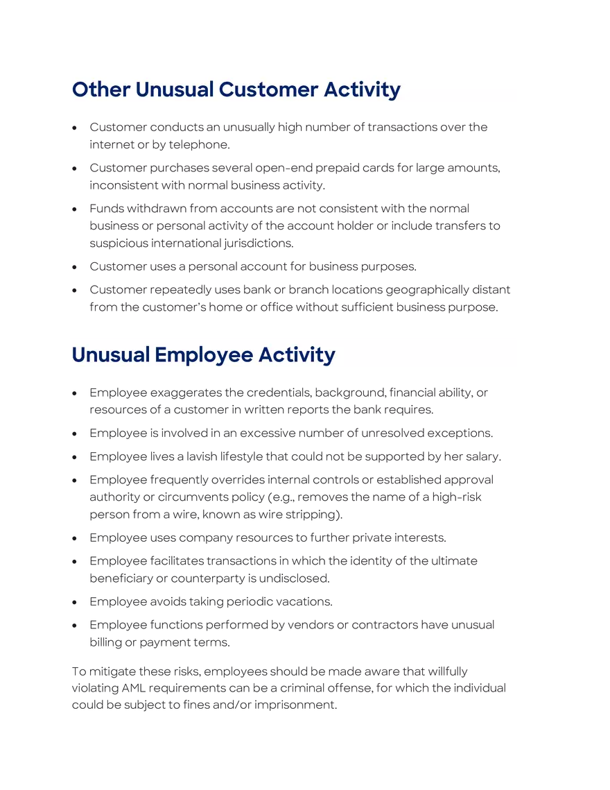 Money Laundering and Terrorist Financing Red Flags - Page 21
