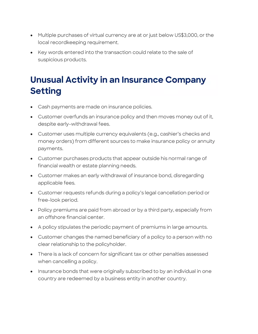 Money Laundering and Terrorist Financing Red Flags - Page 3