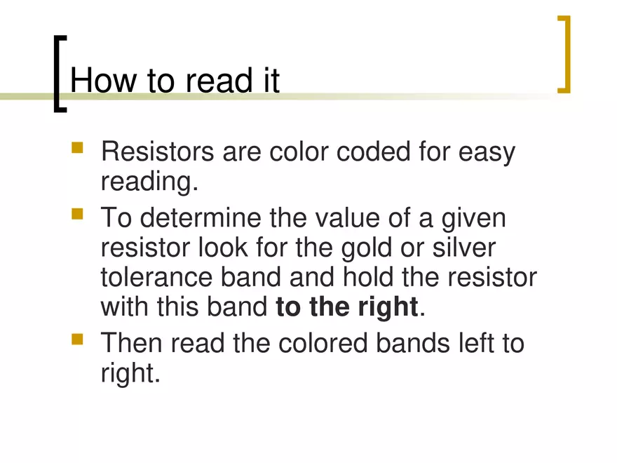 Resistor Color Code - Page 11