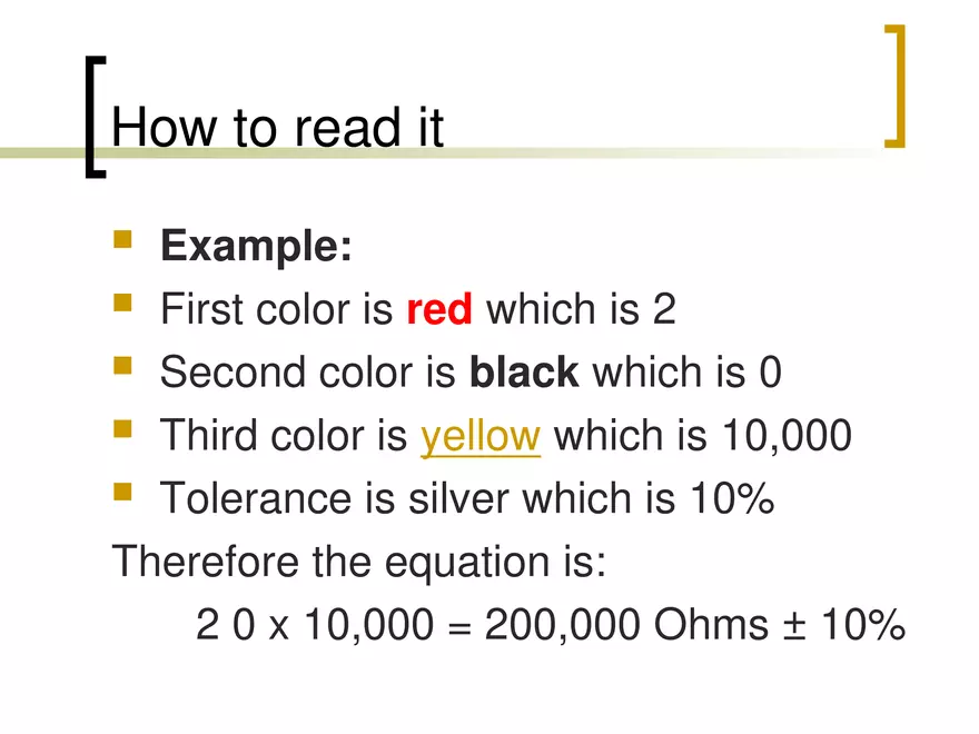 Resistor Color Code - Page 14