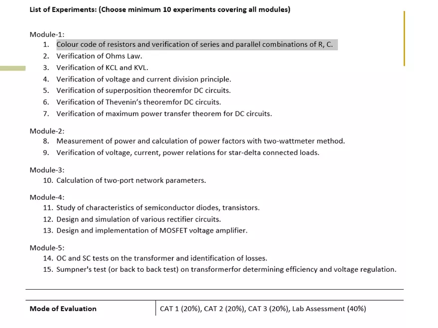 Resistor Color Code - Page 1
