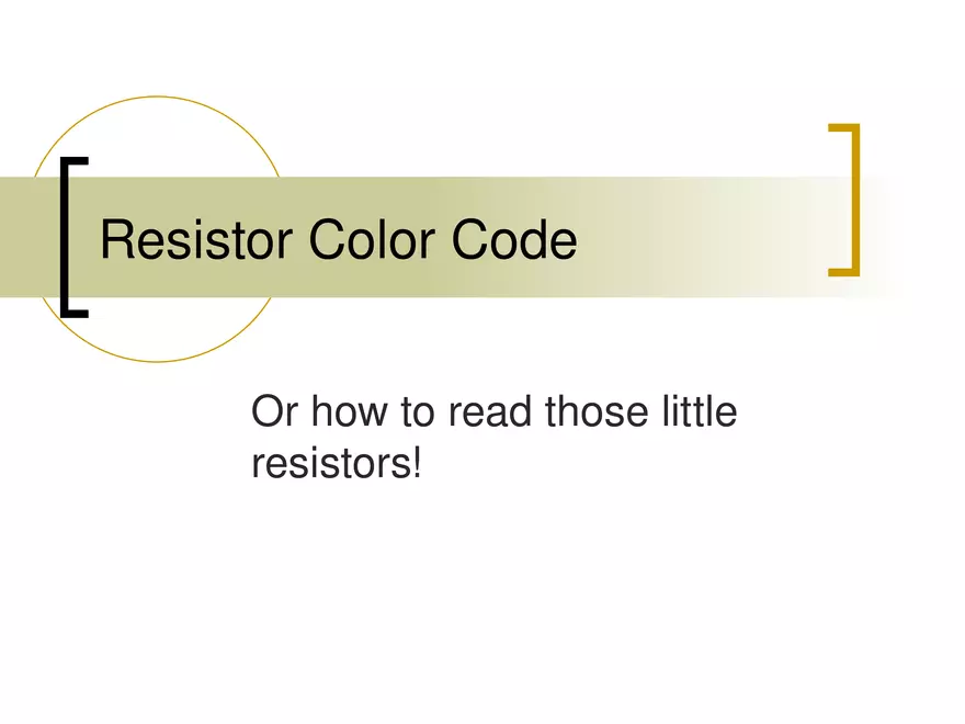 Resistor Color Code - Page 2