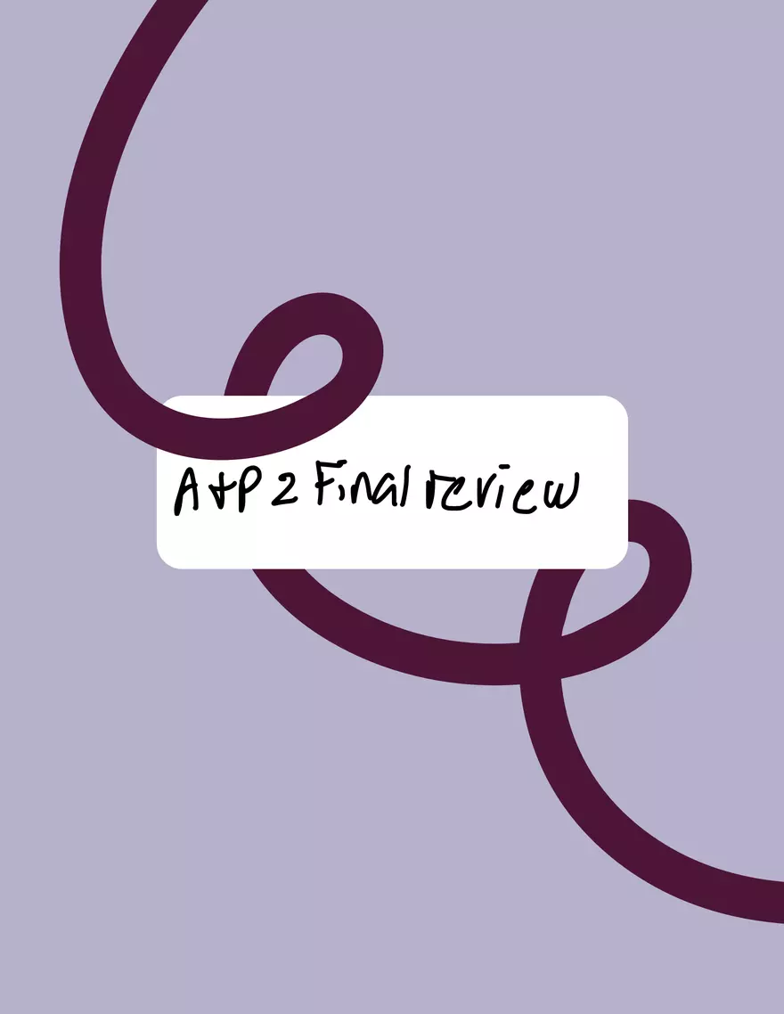 Anatomy and Physiology Final Exam Questions and Answers - Page 1