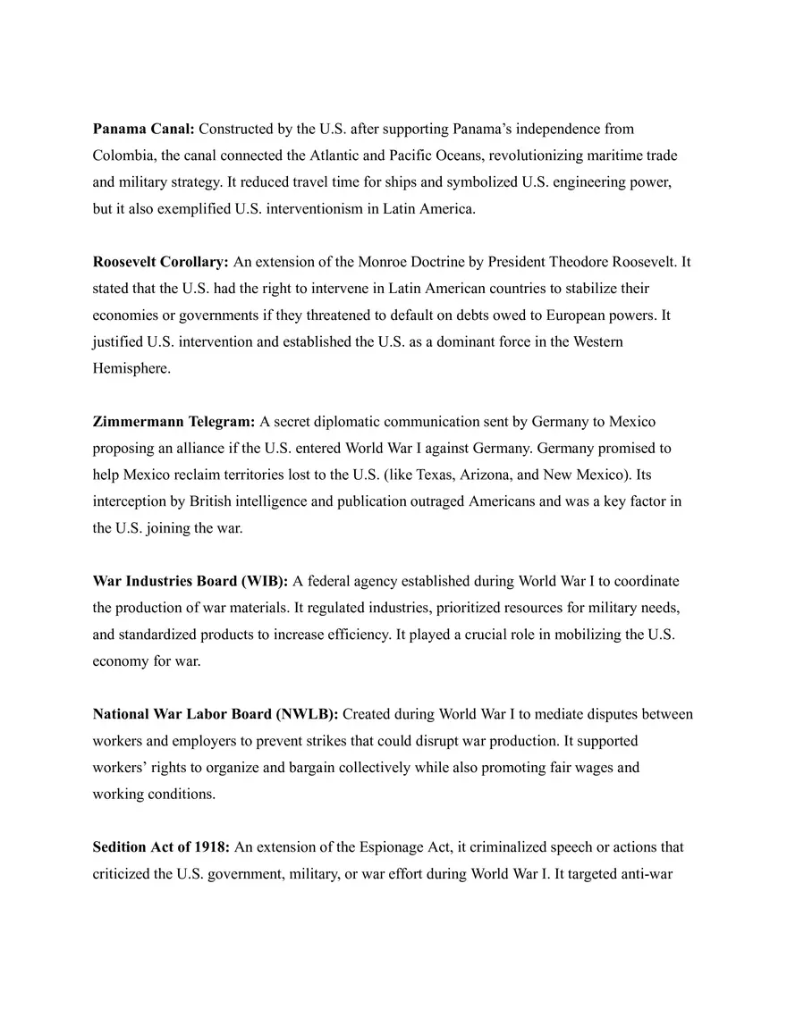 US History Chapter 20 Key Terms - Page 2