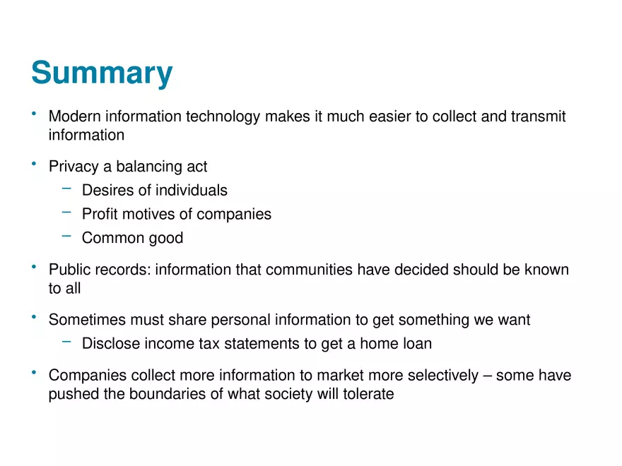 Chapter 5 Information Privacy - Page 62