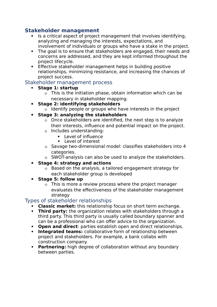 Project Management Lecture 9 Project Environment - Page 2