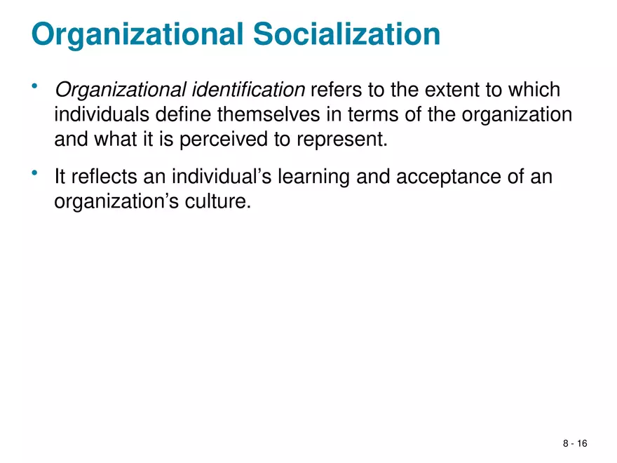 Chapter 8 Social Influence, Socialization, and Organizational Culture - Page 8