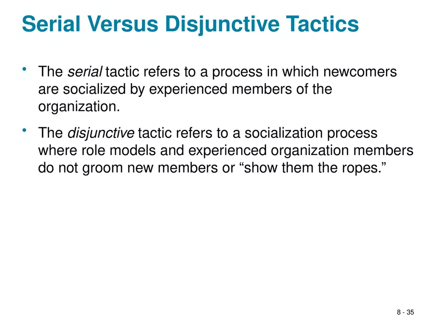 Chapter 8 Social Influence, Socialization, and Organizational Culture - Page 29