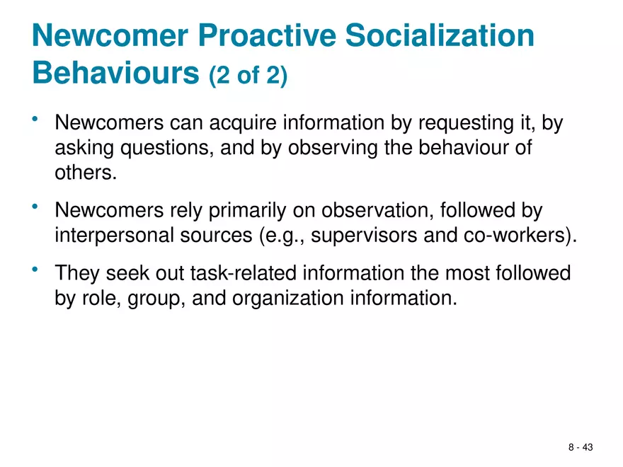 Chapter 8 Social Influence, Socialization, and Organizational Culture - Page 38