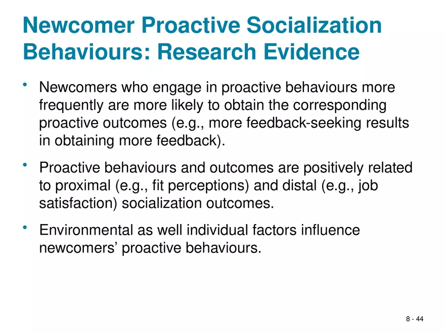 Chapter 8 Social Influence, Socialization, and Organizational Culture - Page 39