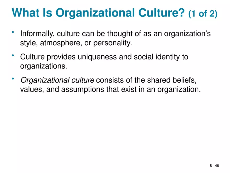 Chapter 8 Social Influence, Socialization, and Organizational Culture - Page 41