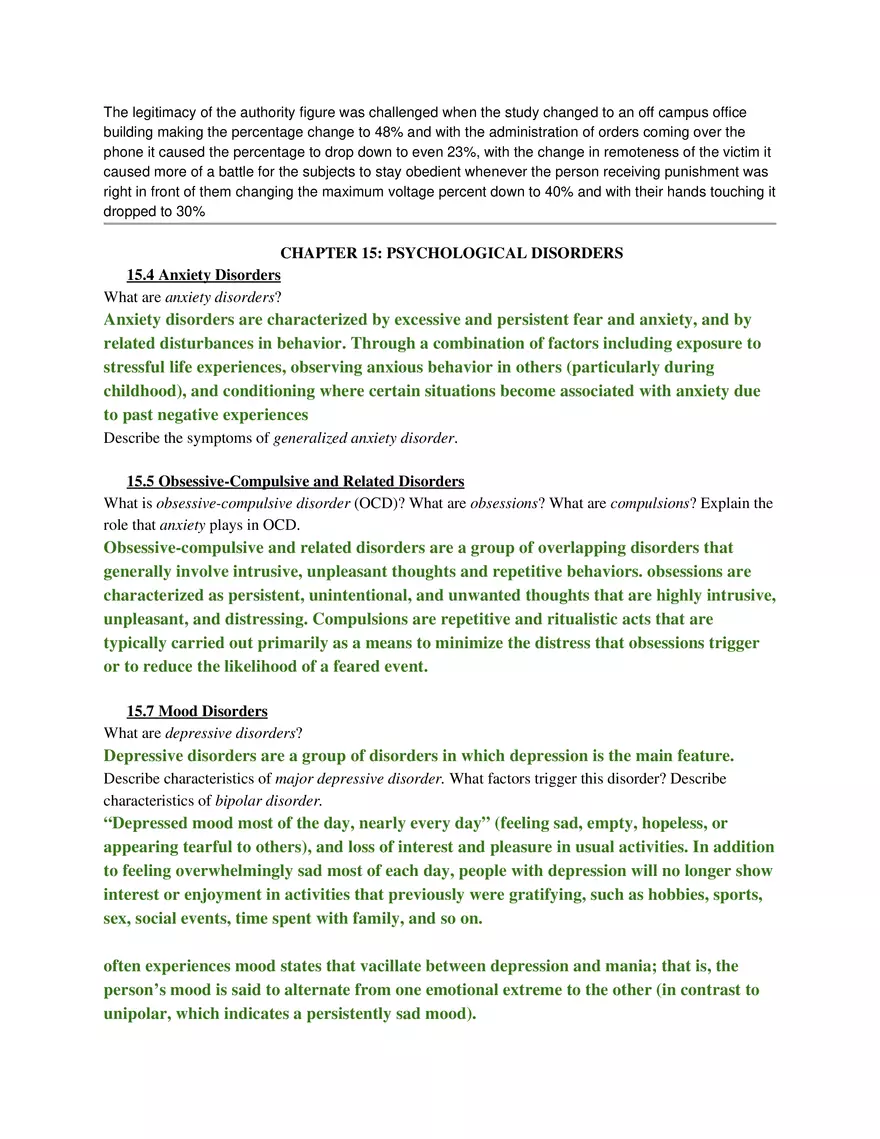 Introduction to Psychology Final Exam Study Guide - Page 9