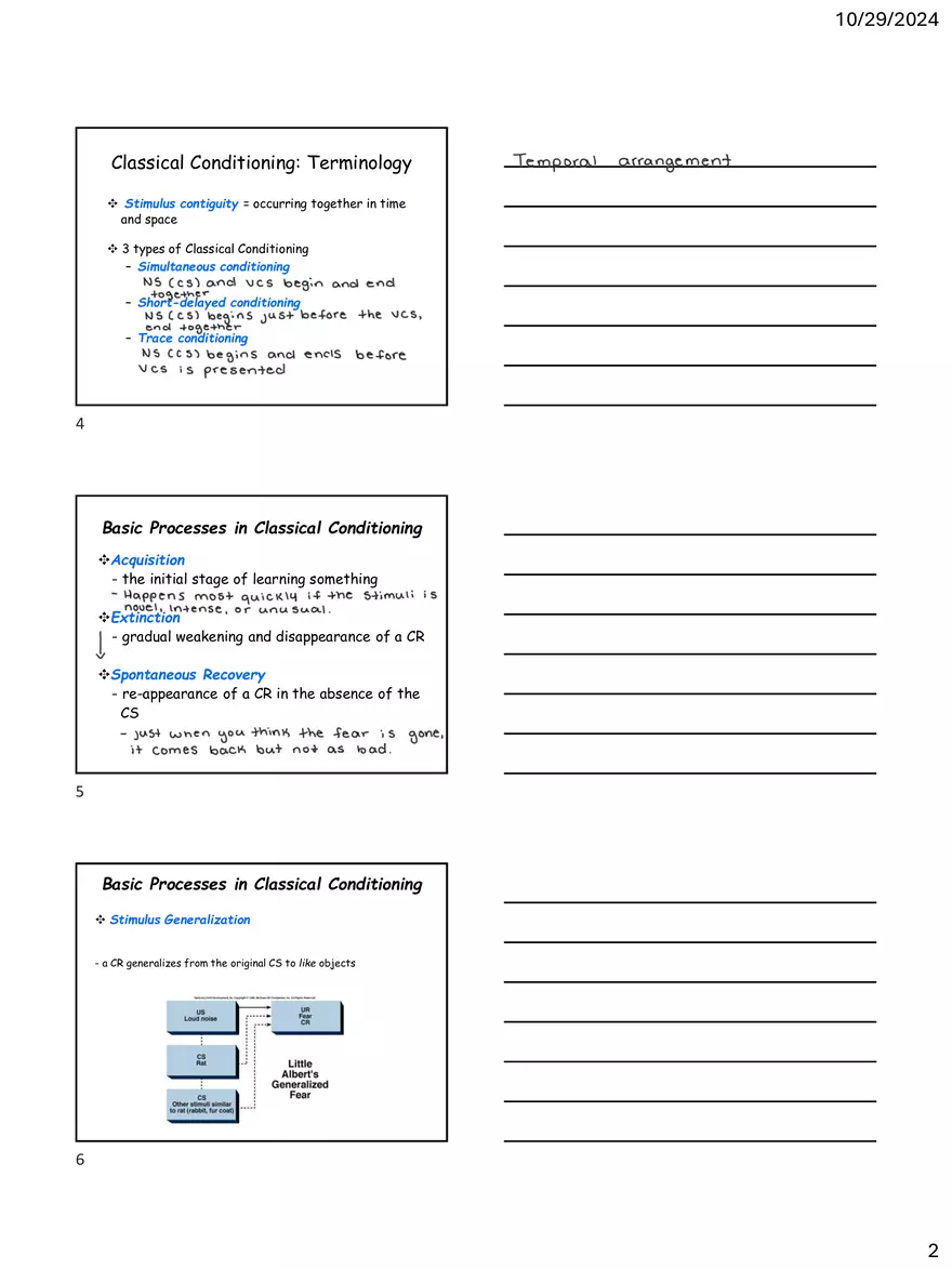 Classical Conditioning - Definitions - Page 2