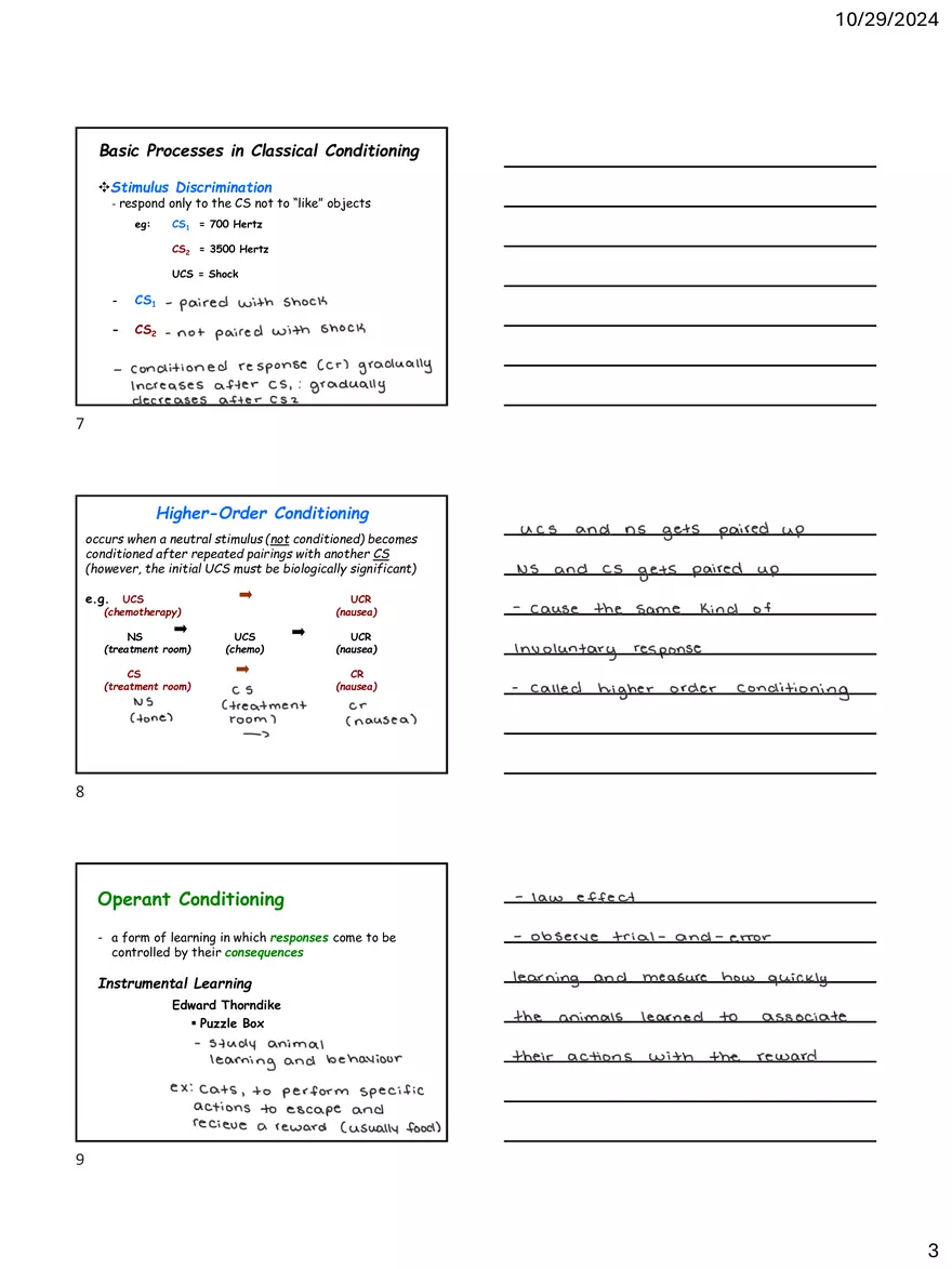 Classical Conditioning - Definitions - Page 3