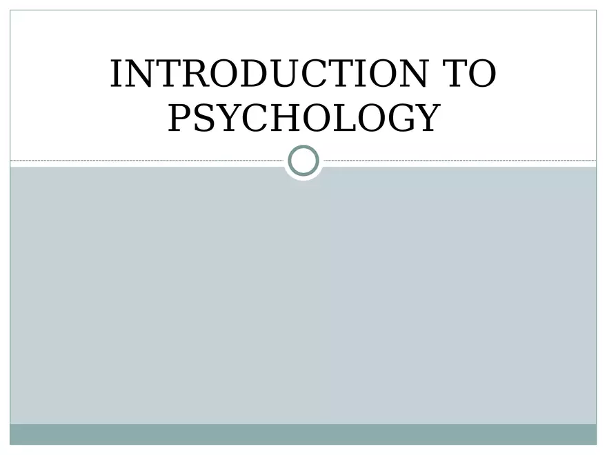 Introduction to Psychology Lecture - Page 1